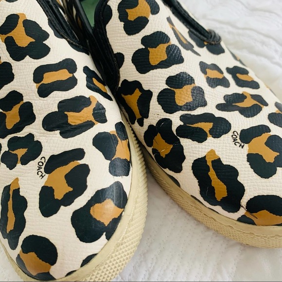 Coach Parkside Slip On Sneakers Leopard Cheetah 7 - Picture 6 of 10